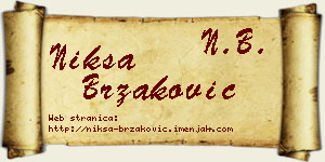 Nikša Brzaković vizit kartica